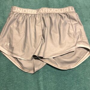 Under Armour grey athletic shorts. Size large, loose.